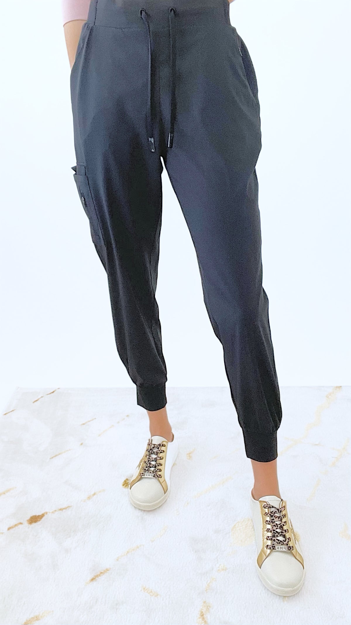 Northville High-Waisted Capri Active Joggers-170 Bottoms-Mono B-Coastal Bloom Boutique, find the trendiest versions of the popular styles and looks Located in Indialantic, FL