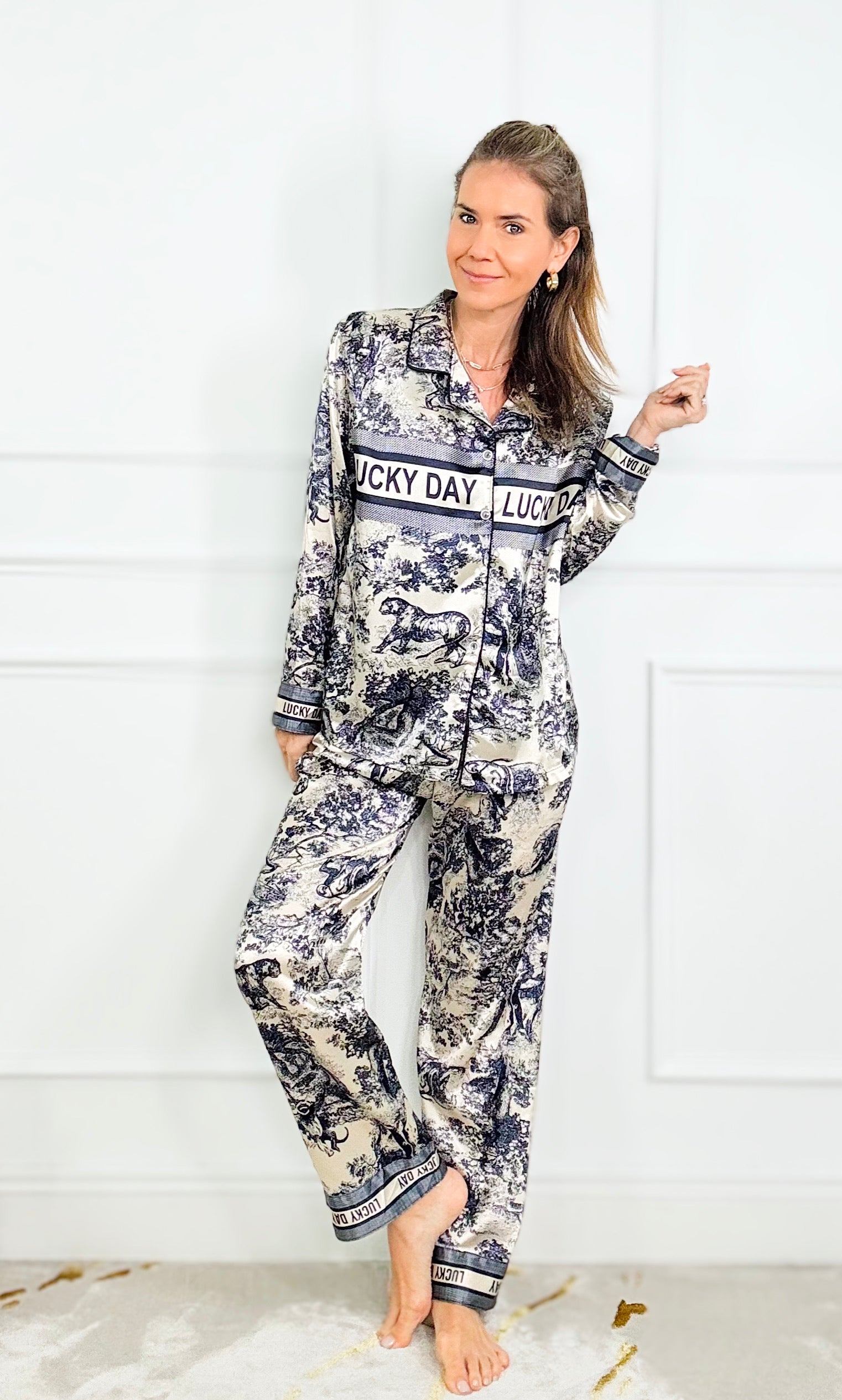 Lucky Day Pajama Set - Blue – Coastal Bloom