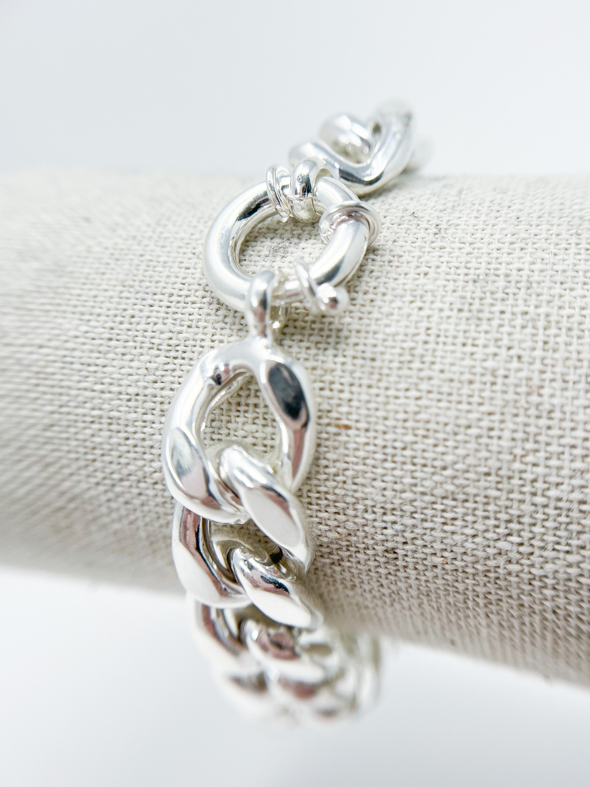 Sterling Silver Cuban Toggle Bracelet-230 Jewelry-Oriental Treasure-Coastal Bloom Boutique, find the trendiest versions of the popular styles and looks Located in Indialantic, FL