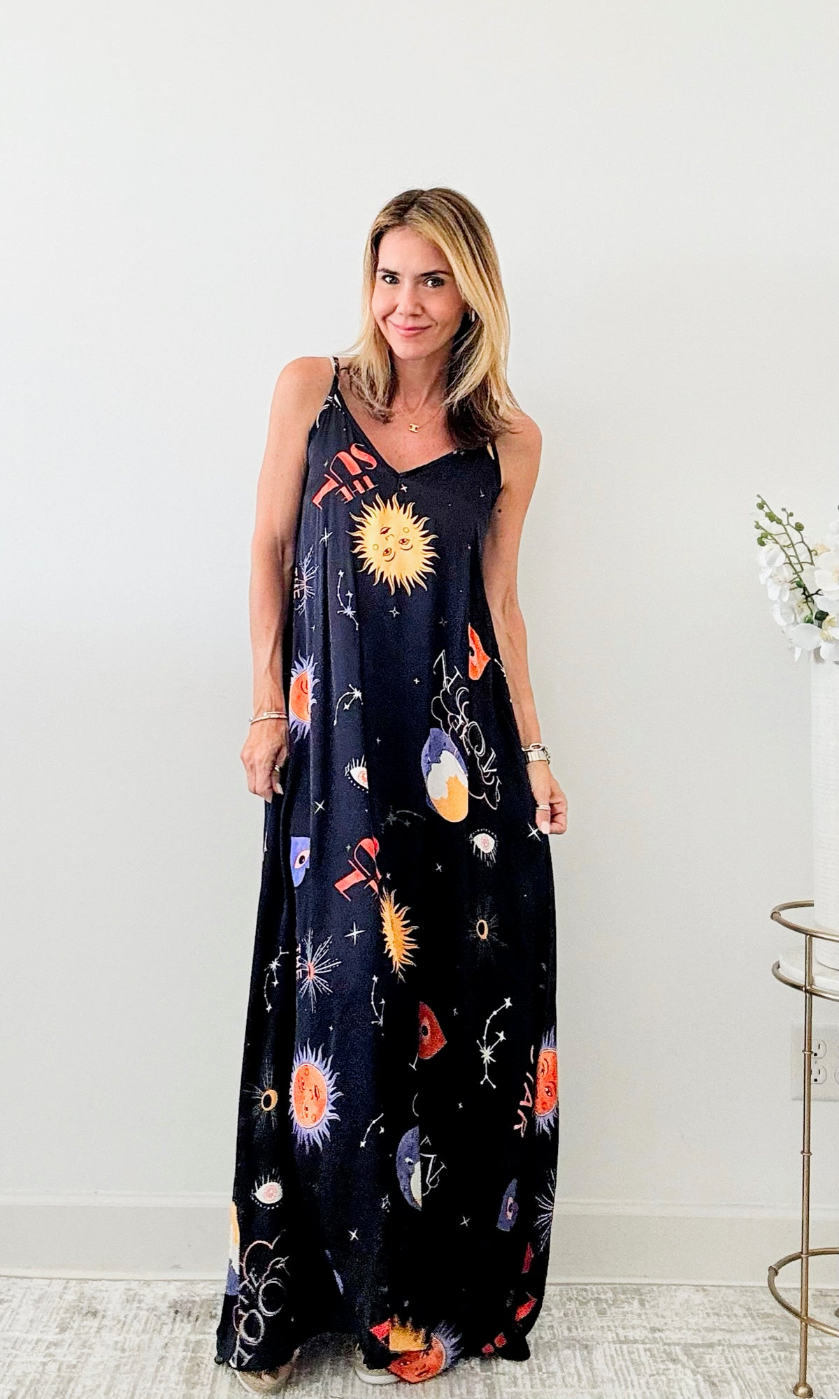 Sun , Moon + Stars Italian Maxi-200 Dresses/Jumpsuits/Rompers-Germany-Coastal Bloom Boutique, find the trendiest versions of the popular styles and looks Located in Indialantic, FL