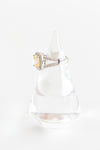 Sterling Silver Canary Asscher CZ Halo Ring-230 Jewelry-NYC-Coastal Bloom Boutique, find the trendiest versions of the popular styles and looks Located in Indialantic, FL