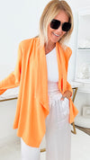 Lunch Break Waterfall Jacket - Salmon-150 Cardigans/Layers-CULTURE CODE-Coastal Bloom Boutique, find the trendiest versions of the popular styles and looks Located in Indialantic, FL