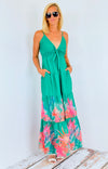 Palma Printed Maxi Dress-200 Dresses/Jumpsuits/Rompers-Rousseau-Coastal Bloom Boutique, find the trendiest versions of the popular styles and looks Located in Indialantic, FL