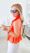 Summer Dreams Top - Orange-100 Sleeveless Tops-HYFVE-Coastal Bloom Boutique, find the trendiest versions of the popular styles and looks Located in Indialantic, FL