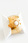 Gold Cross With Genuine Freshwater Pearl Cuff Bracelet - Susan Shaw-230 Jewelry-SUSAN SHAW-Coastal Bloom Boutique, find the trendiest versions of the popular styles and looks Located in Indialantic, FL