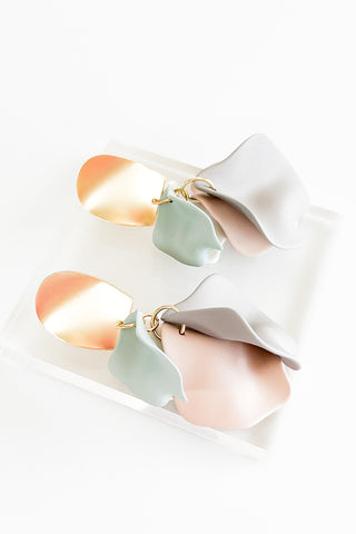 Dangle Petal Earrings - Neutral Colorful-230 Jewelry-NYW-Coastal Bloom Boutique, find the trendiest versions of the popular styles and looks Located in Indialantic, FL