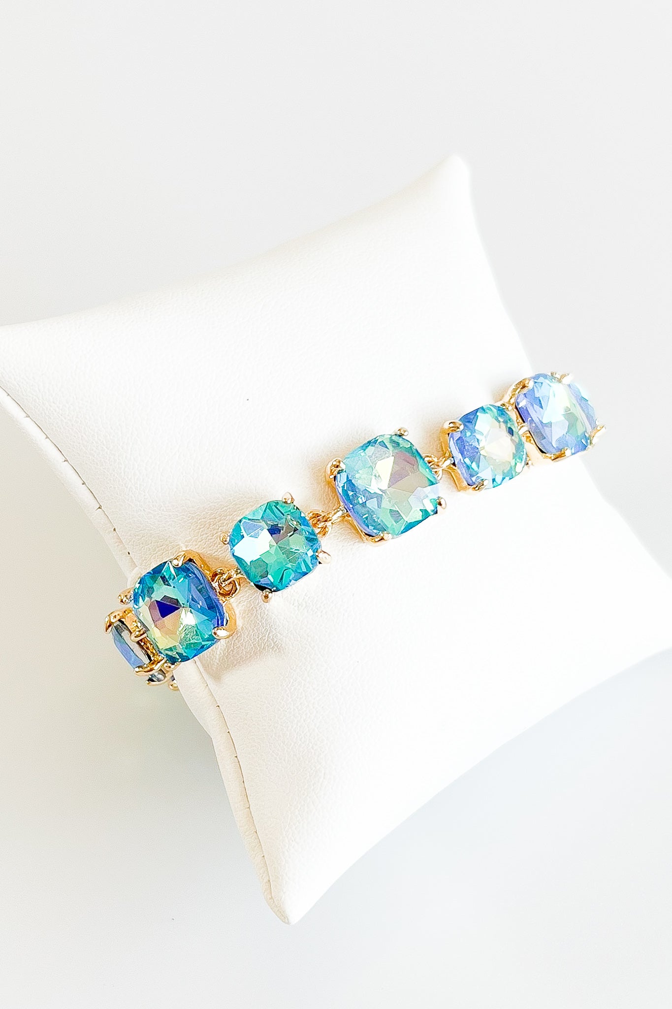 Cushion Stone Bracelet - Blue-230 Jewelry-NYW-Coastal Bloom Boutique, find the trendiest versions of the popular styles and looks Located in Indialantic, FL