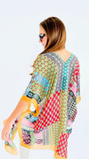 Perfect Geometric Kimono - Mustard/Black-150 Cardigans/Layers-Designer House-Coastal Bloom Boutique, find the trendiest versions of the popular styles and looks Located in Indialantic, FL