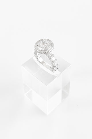 Sterling Silver Mega Stone CZ Halo Ring-230 Jewelry-Italian Ice/NYC-Coastal Bloom Boutique, find the trendiest versions of the popular styles and looks Located in Indialantic, FL