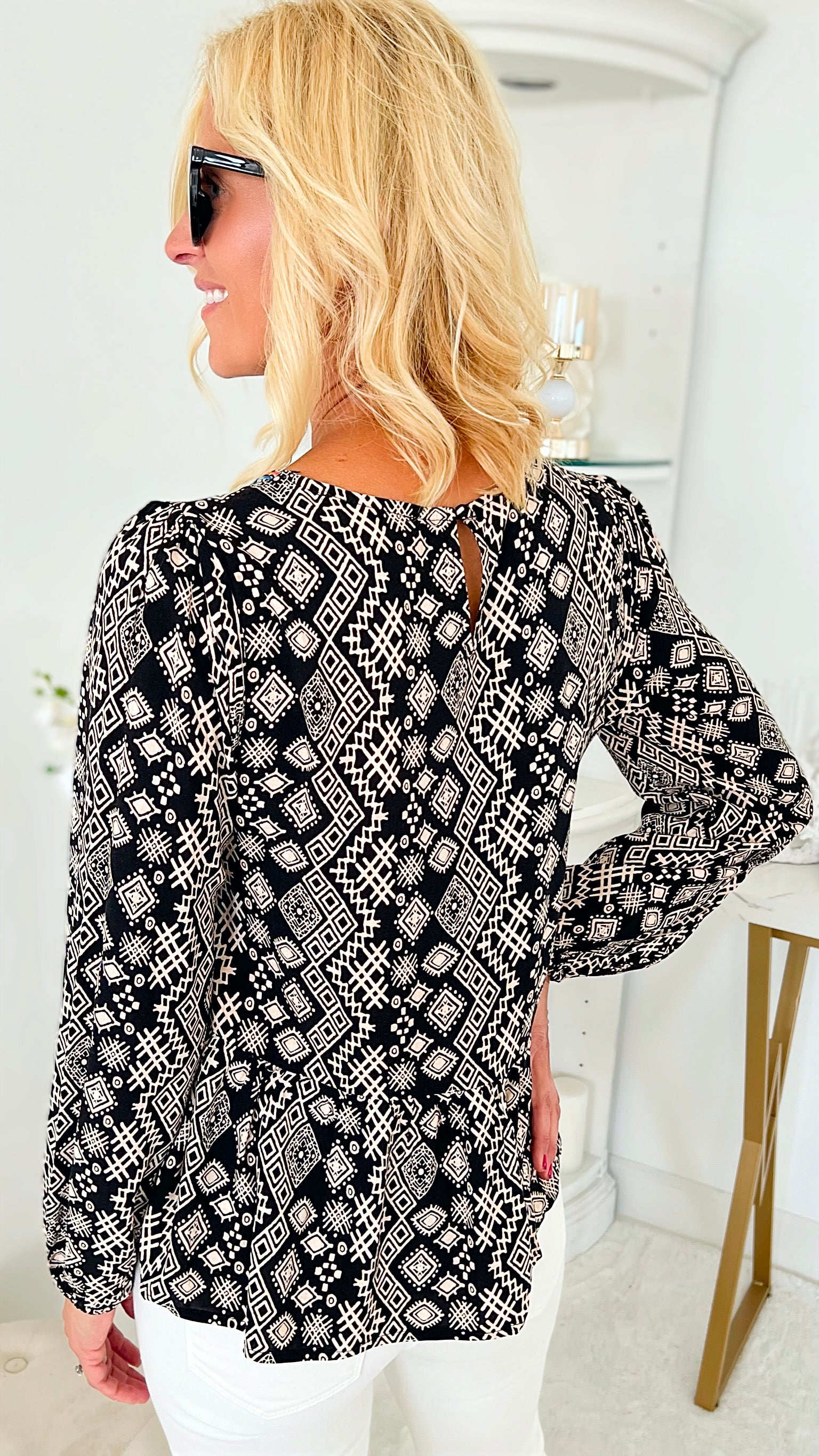 Trail Ends Embroidered Blouse-130 Long Sleeve Tops-Andree By Unit-Coastal Bloom Boutique, find the trendiest versions of the popular styles and looks Located in Indialantic, FL
