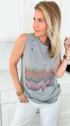 Love Distressed Tank - Gray-100 Sleeveless Tops-Moving Forward Designs-Coastal Bloom Boutique, find the trendiest versions of the popular styles and looks Located in Indialantic, FL