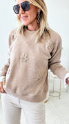 Dazing Daisies Sweater-140 Sweaters-Joh Apparel-Coastal Bloom Boutique, find the trendiest versions of the popular styles and looks Located in Indialantic, FL