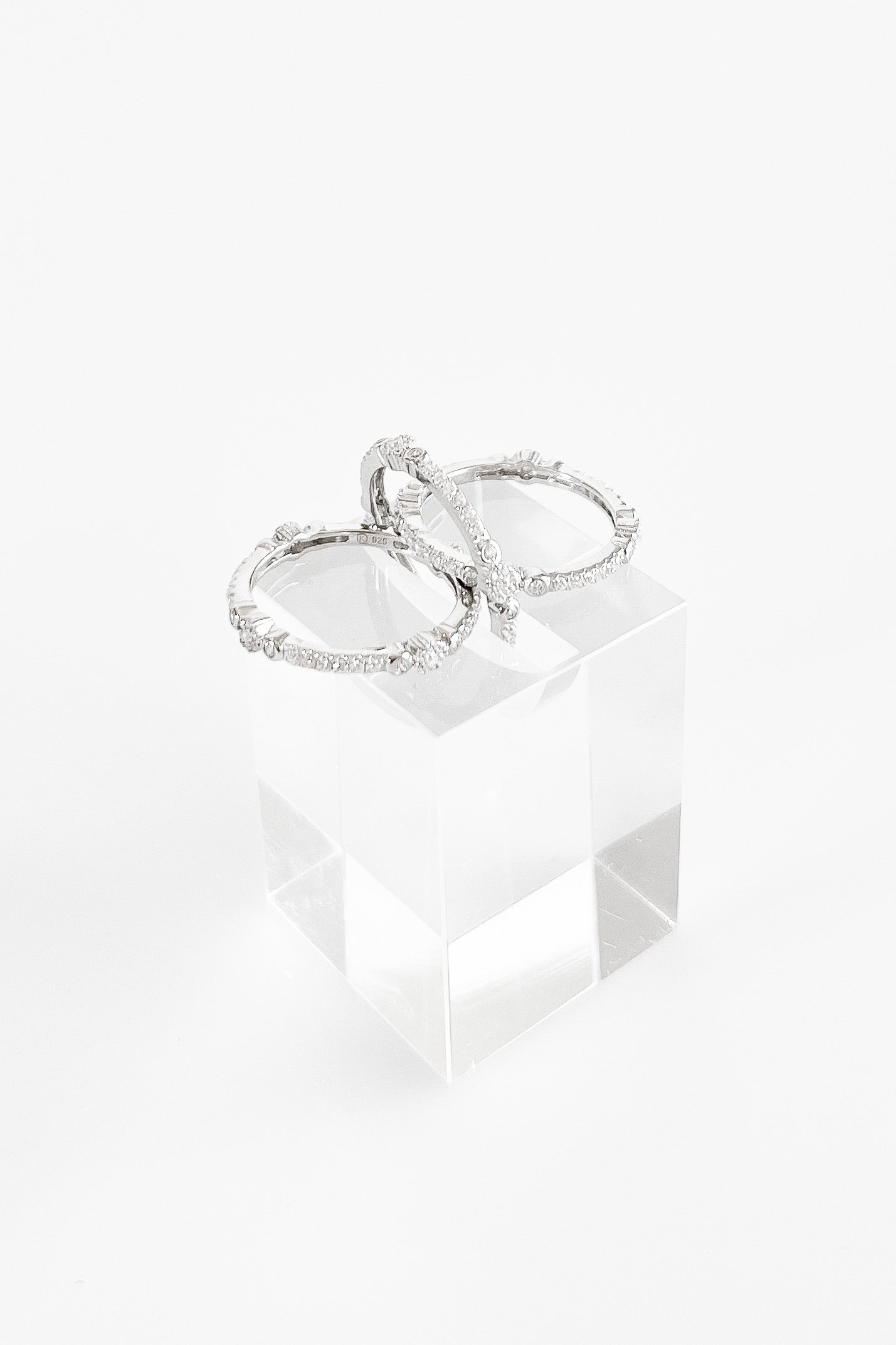 Sterling Silver Triple CZ Station Band Ring-230 Jewelry-NYC-Coastal Bloom Boutique, find the trendiest versions of the popular styles and looks Located in Indialantic, FL