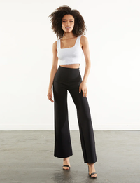Neoprene Wide Leg Pant By Commando-170 Bottoms-Commando-Coastal Bloom Boutique, find the trendiest versions of the popular styles and looks Located in Indialantic, FL
