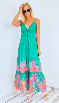 Palma Printed Maxi Dress-200 Dresses/Jumpsuits/Rompers-Rousseau-Coastal Bloom Boutique, find the trendiest versions of the popular styles and looks Located in Indialantic, FL