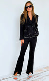 Fine Lines Blazer & Pant Set-210 Loungewear/Sets-rivir-Coastal Bloom Boutique, find the trendiest versions of the popular styles and looks Located in Indialantic, FL