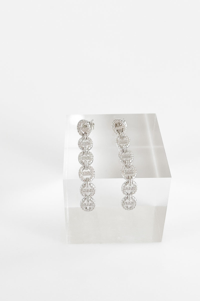 Sterling Silver Mariner Chain Link Drop Earrings-230 Jewelry-NYC-Coastal Bloom Boutique, find the trendiest versions of the popular styles and looks Located in Indialantic, FL