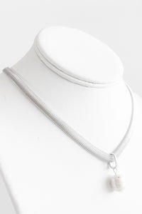 Snake Chain & Freshwater Pearl Necklace-230 Jewelry-GS JEWELRY-Coastal Bloom Boutique, find the trendiest versions of the popular styles and looks Located in Indialantic, FL