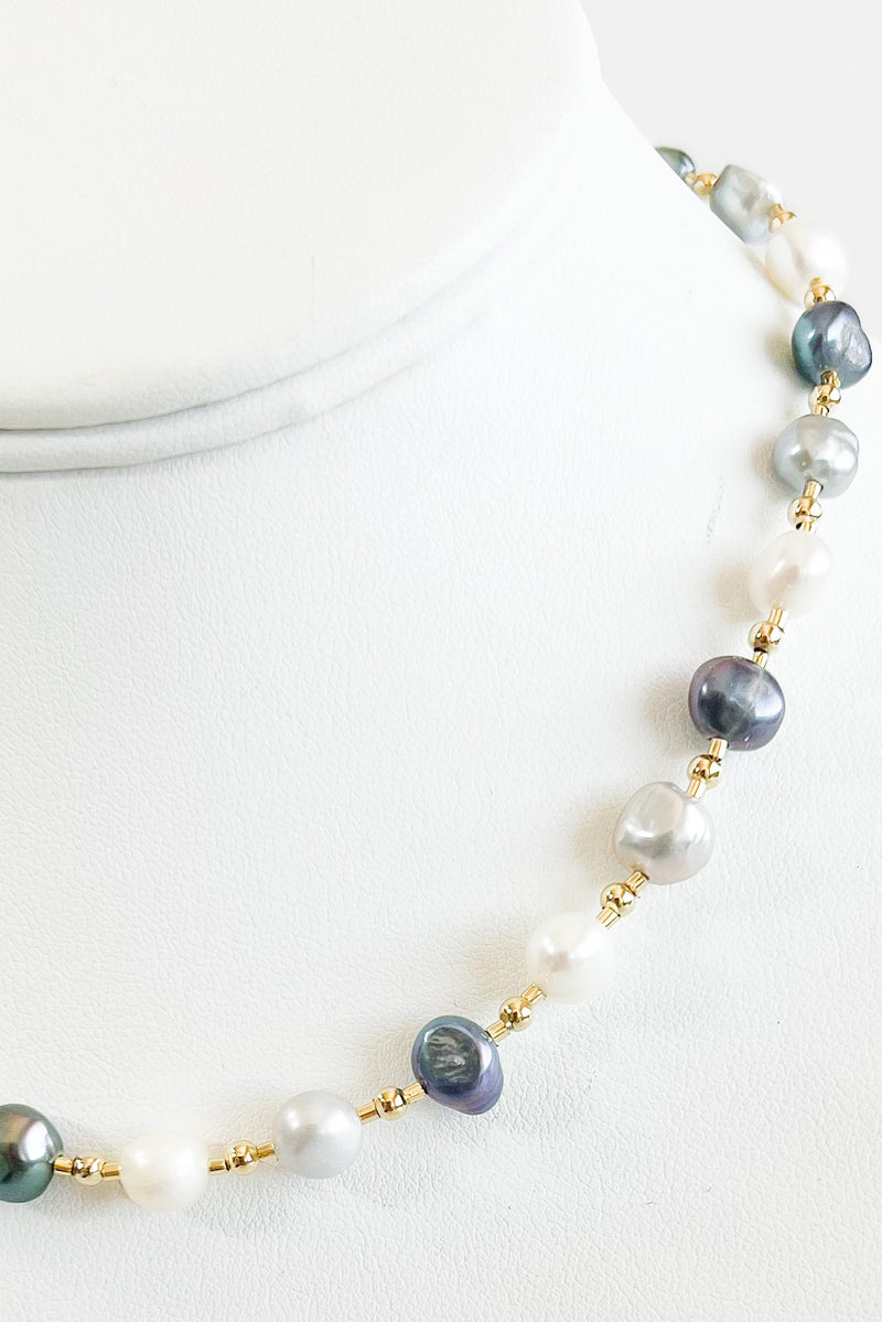 Tahitian & Freshwater Peal Necklace-230 Jewelry-Darling-Coastal Bloom Boutique, find the trendiest versions of the popular styles and looks Located in Indialantic, FL