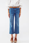 Mid Rise Raw Hem Straight Jeans-170 Bottoms-Q2-Coastal Bloom Boutique, find the trendiest versions of the popular styles and looks Located in Indialantic, FL