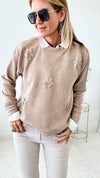 Dazing Daisies Sweater-140 Sweaters-Joh Apparel-Coastal Bloom Boutique, find the trendiest versions of the popular styles and looks Located in Indialantic, FL