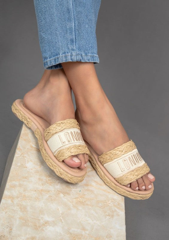 London Raffia Sandals - Natural-250 Shoes-Maker's Shoes-Coastal Bloom Boutique, find the trendiest versions of the popular styles and looks Located in Indialantic, FL