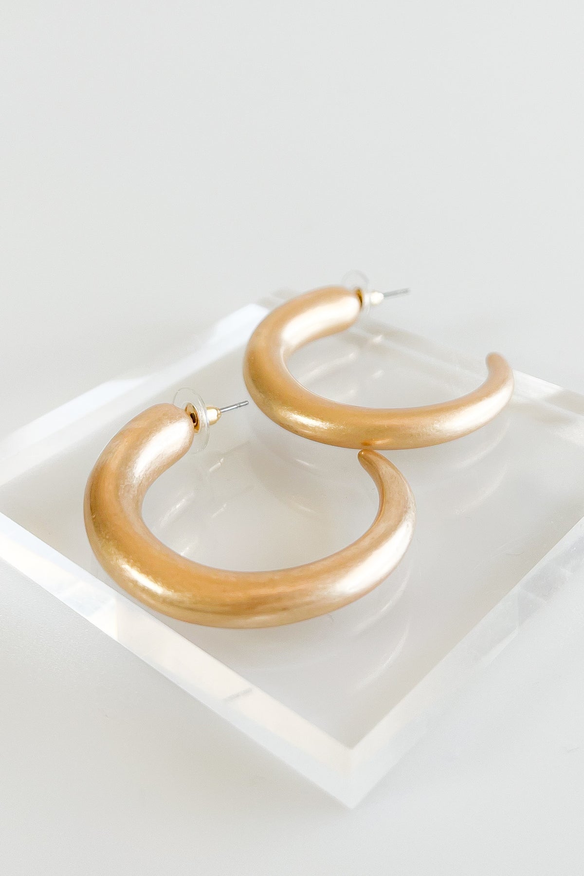 Everyday Matte Hoop Earrings-230 Jewelry-Golden Stella-Coastal Bloom Boutique, find the trendiest versions of the popular styles and looks Located in Indialantic, FL