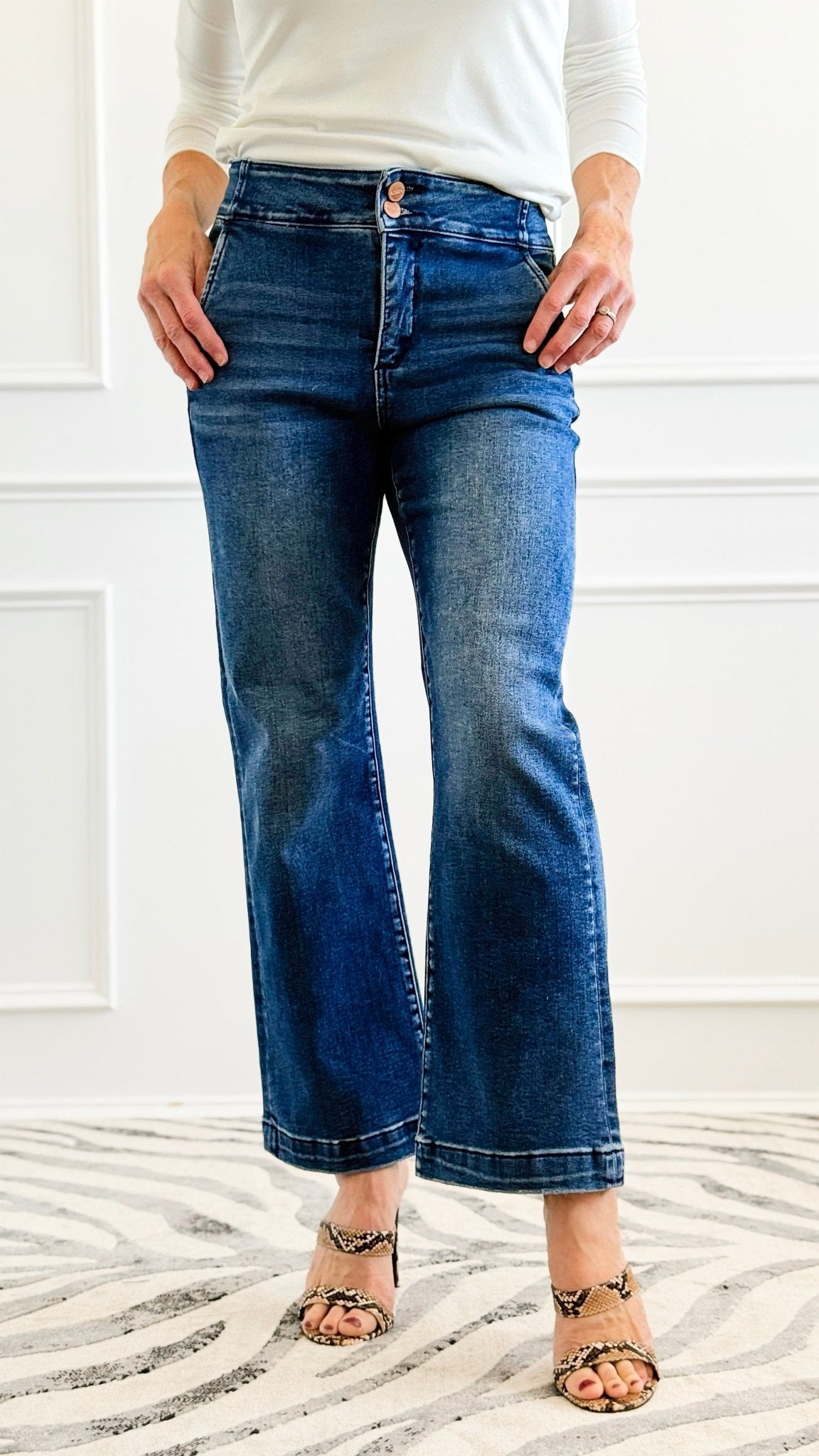 In Control Crop Bootcut Jean-190 Denim-Risen-Coastal Bloom Boutique, find the trendiest versions of the popular styles and looks Located in Indialantic, FL
