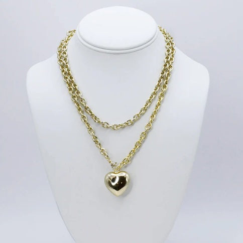 Forever Mine Heart Necklace-230 Jewelry-TREASURE JEWELS-Coastal Bloom Boutique, find the trendiest versions of the popular styles and looks Located in Indialantic, FL