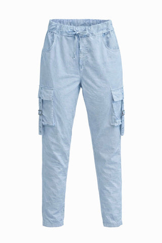 Intentional Design Cargo Italian Jogger- Sky Blue