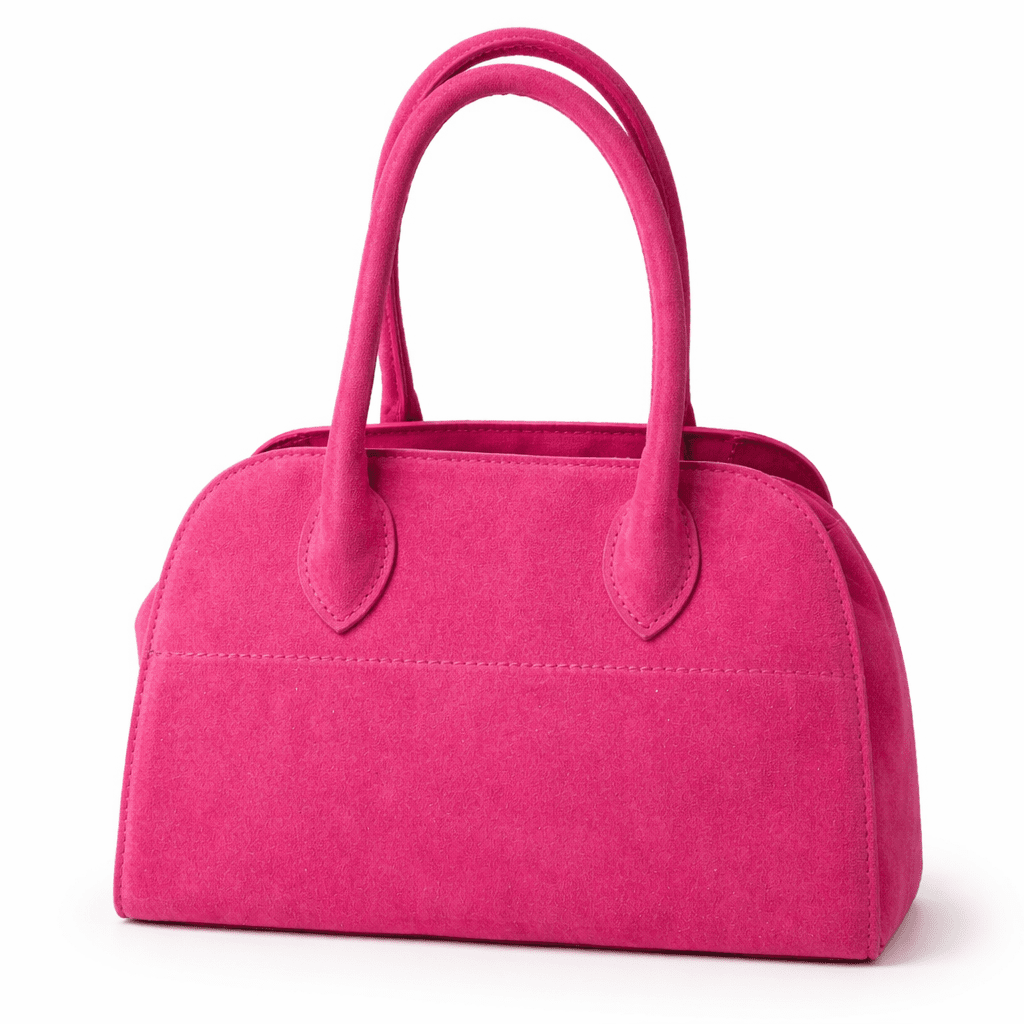 Italian Genuine Casa Bella Suede Bag - Fuchsia