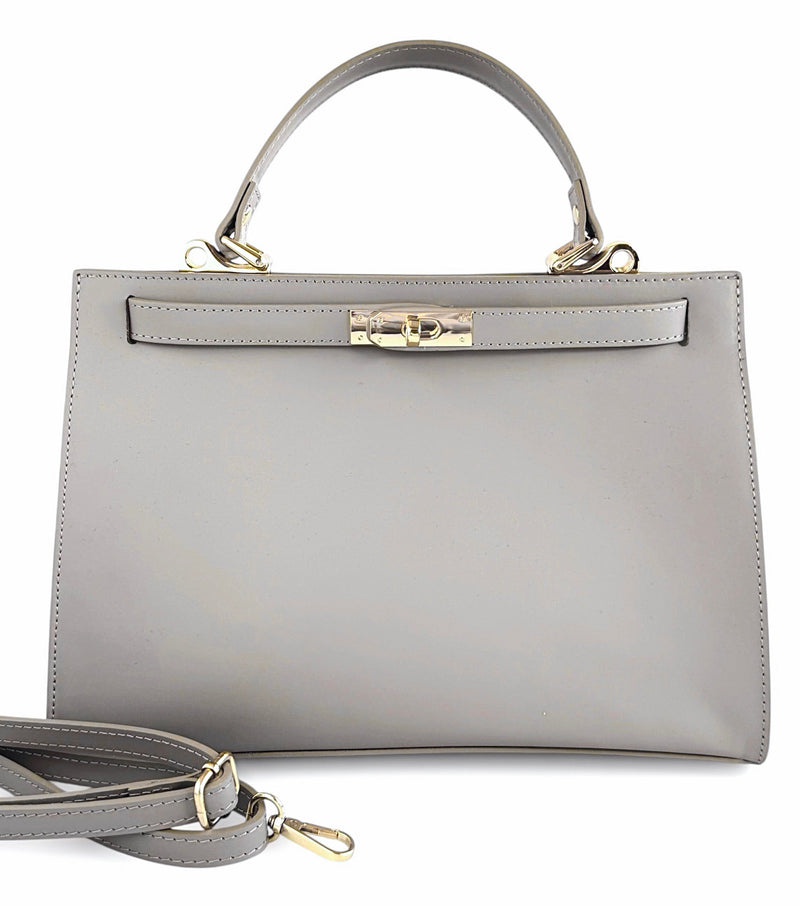 Italian Genuine Leather Smooth Touch Top Handle Bag-240 Bags-DEDA LEATHER-Coastal Bloom Boutique, find the trendiest versions of the popular styles and looks Located in Indialantic, FL