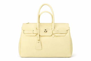 Italian Marcella Satchel Bag - Yellow