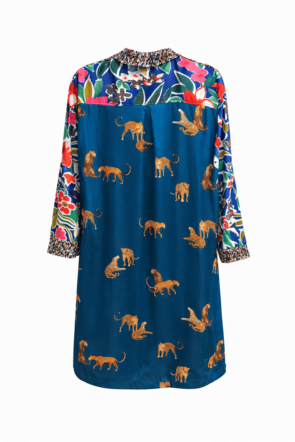 Jungle Bloom Mixed Print Dress