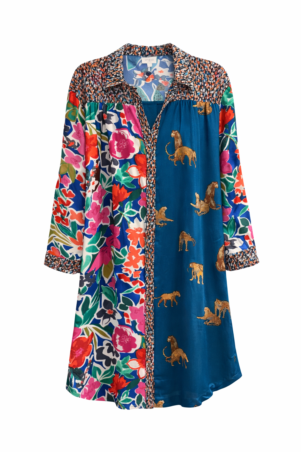 Jungle Bloom Mixed Print Dress