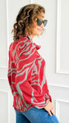 Jungle Rhythm Blouse-130 Long Sleeve Tops-BucketList-Coastal Bloom Boutique, find the trendiest versions of the popular styles and looks Located in Indialantic, FL