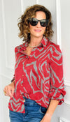 Jungle Rhythm Blouse-130 Long Sleeve Tops-BucketList-Coastal Bloom Boutique, find the trendiest versions of the popular styles and looks Located in Indialantic, FL