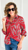 Jungle Rhythm Blouse-130 Long Sleeve Tops-BucketList-Coastal Bloom Boutique, find the trendiest versions of the popular styles and looks Located in Indialantic, FL