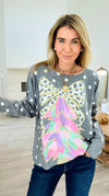 Kaleidoscope Tree Italian Milano Sweater-140 Sweaters-SORPRESA-Coastal Bloom Boutique, find the trendiest versions of the popular styles and looks Located in Indialantic, FL