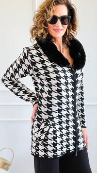 Kensington Nights Zip-Up Cardigan-150 Cardigans/Layers-On Blue-Coastal Bloom Boutique, find the trendiest versions of the popular styles and looks Located in Indialantic, FL