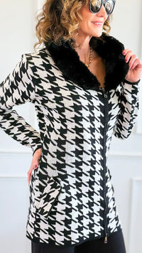 Kensington Nights Zip-Up Cardigan-150 Cardigans/Layers-On Blue-Coastal Bloom Boutique, find the trendiest versions of the popular styles and looks Located in Indialantic, FL