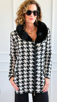 Kensington Nights Zip-Up Cardigan-150 Cardigans/Layers-On Blue-Coastal Bloom Boutique, find the trendiest versions of the popular styles and looks Located in Indialantic, FL