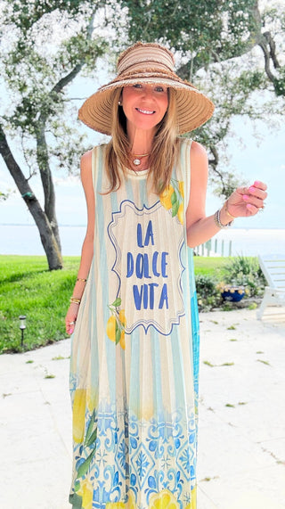 La Dolce Vita Citrus Italian Sleeveless Dress
