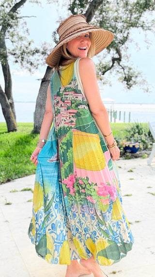 La Dolce Vita Citrus Italian Sleeveless Dress