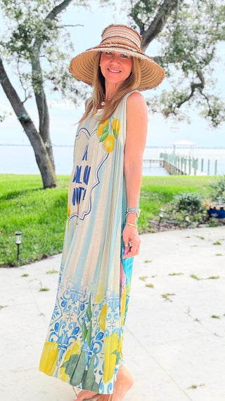 La Dolce Vita Citrus Italian Sleeveless Dress