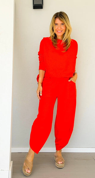 La Spezia Italian Barrel Cotton Set - Red Orange