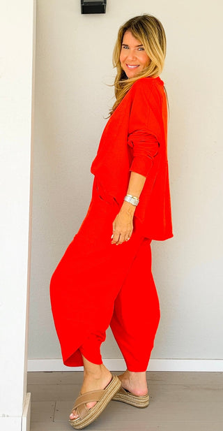 La Spezia Italian Barrel Cotton Set - Red Orange