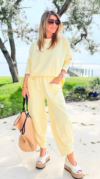 La Spezia Italian Barrel Cotton Set - Butter Yellow
