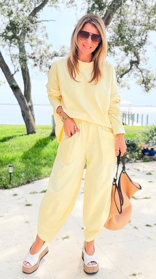La Spezia Italian Barrel Cotton Set - Butter Yellow