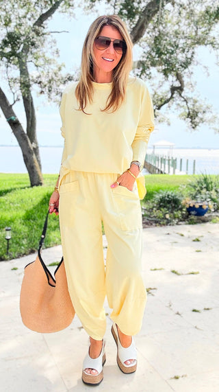 La Spezia Italian Barrel Cotton Set - Butter Yellow